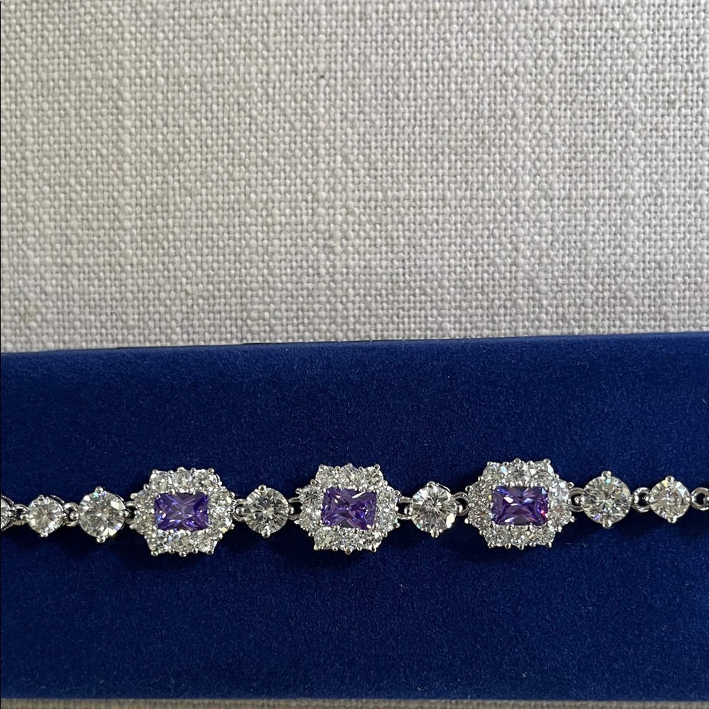 Camrose & Kross Purple Amethyst and Rhinestone Bracelet - Picture 3 of 7